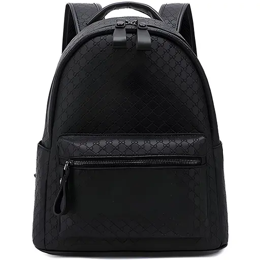 Повсякденний жіночий рюкзак з екошкіри 30х13х35 см чорний (2255)