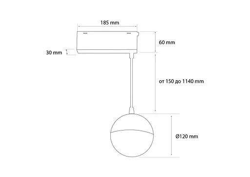 Трековий Світильник MJ-Light Magnet TS-HL7743/6W SBK 3000K - фото 3