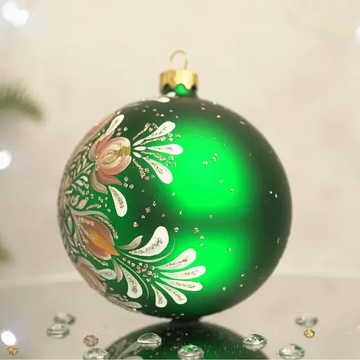 Ялинкова прикраса Санта Шоп Квіткова крижинка скло (4820001154337) - фото 3