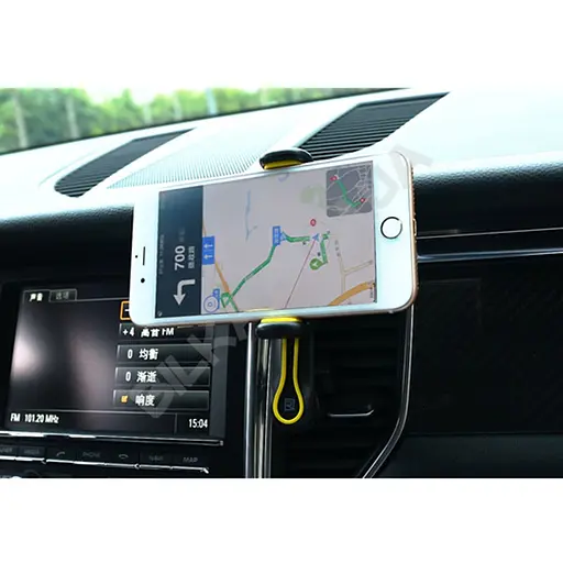 Автодержатель Remax RM-C24 черно-желтый в решетку воздуховода - фото 7