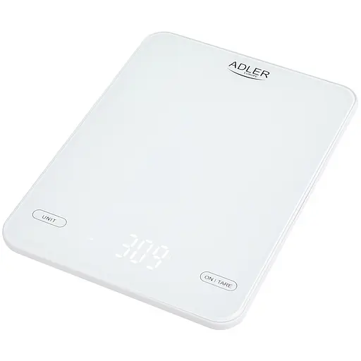 Ваги кухонні Adler AD 3177 white електронні/10кг/г; мл, унція/ USB type C/ автовимкнення/ скло - фото 2