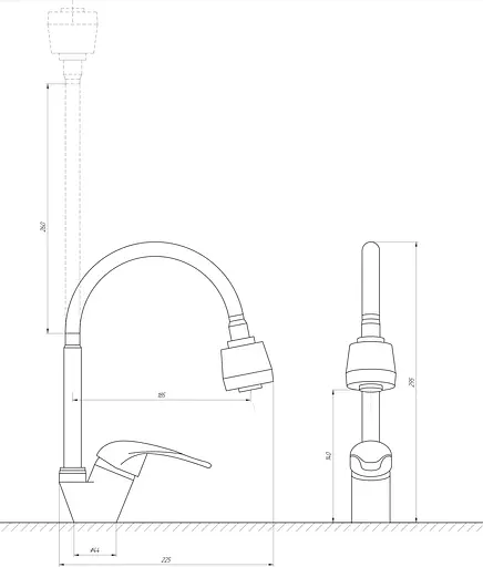 Змішувач для кухні EcoMix E-GEZ-203SM-A Хром - фото 5