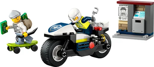 Конструктор LEGO City Преследование на полицейском мотоцикле 65 деталей (60455) - фото 5