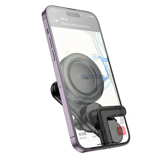 Автодержатель для телефона Hoco H57 Show ring magnetic car holderdisplay черный - фото 3