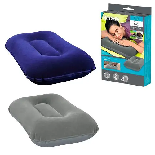 Велюрова подушка надувна Bestway, 42x26x10 см (В асортименті) - фото 2