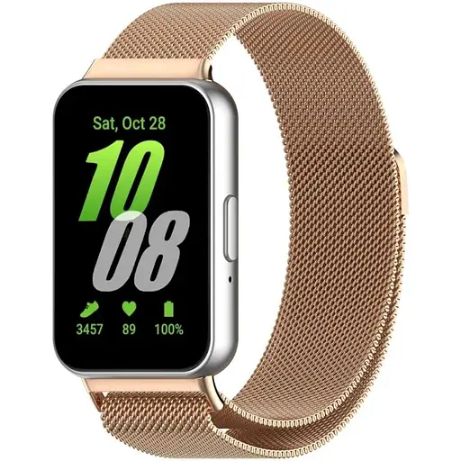 Ремешок DK для Samsung Galaxy Fit3 (R390) Metal Milanese Loop Magnetic (rose gold) - фото 3