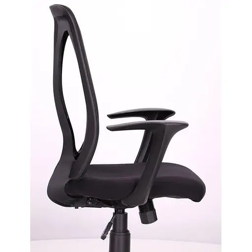 Офисное кресло для персонала Art Metal Furniture Nickel Black сиденье Сидней-07/спинка Сетка SL-00 черная (297089) - фото 9