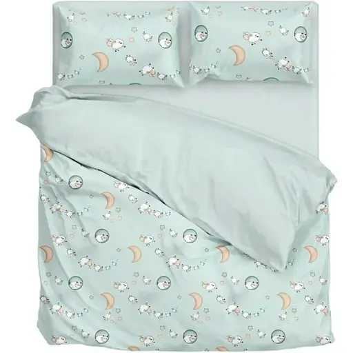 Комплект постільної білизни OldBro Happy sheep, бязь Arabeska, 1.5-спальний 150×220 см - фото 1