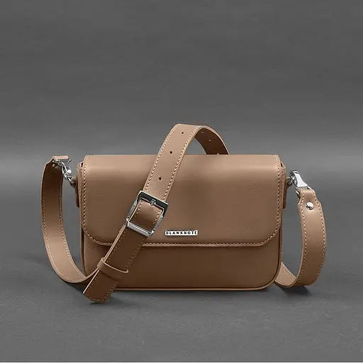 Женская кожаная сумка Mary карамель - фото 10