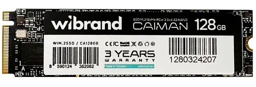 Накопичувач SSD Wibrand m.2 NVMe 128GB Caiman 120 (WIM.2SSD/CA128GB) - фото 1