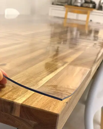 М'яке скло Прозора силіконова скатертина на стіл Soft Glass Захист для меблів 1.3х1.0 м (товщина 2мм) - фото 5