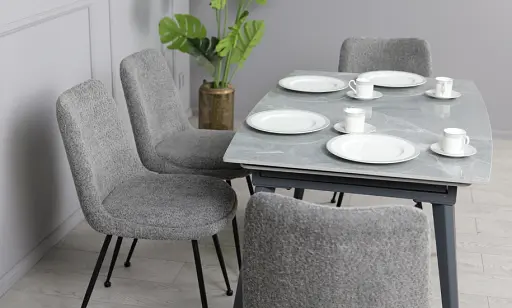 Стол Люкс серый глянец 1200/1800х800х760 серые ноги - фото 7