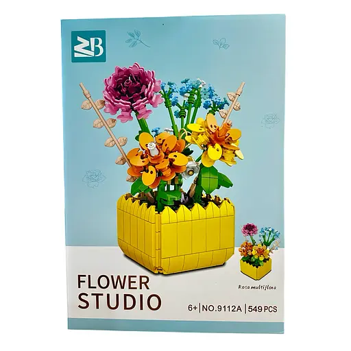Конструктор Flower Studio Різнокольоровий букет у вазі на 549 деталей (9112A) - фото 3