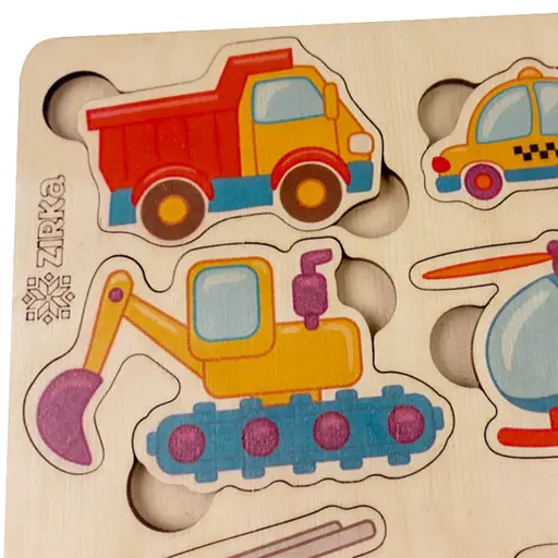 Пазл дерев'яний Zirka Транспорт кольоровий (458779) - фото 2