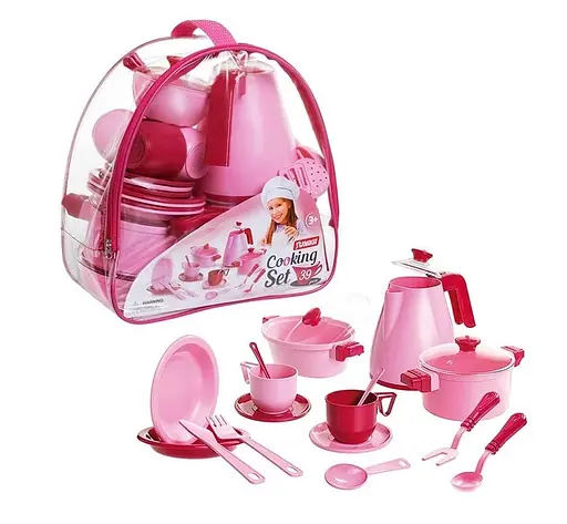 Детский игровой набор посуды "Cooking Set" 71764 Юника, 39 предметов, в сумке (4820041671764) - фото 1