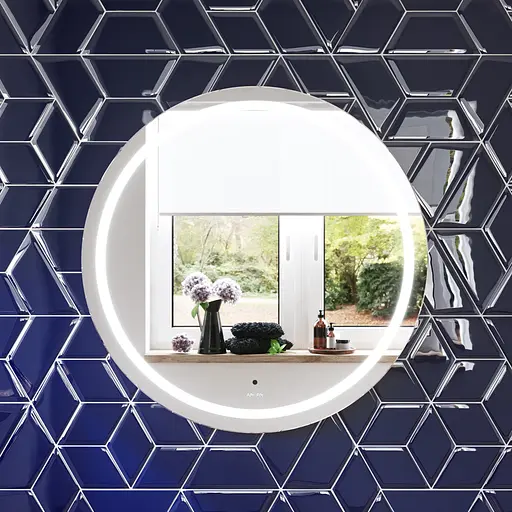 Дзеркало універсальне з контурним LED-підсвічуванням Am.Pm X-Joy сенсорне кругле 65 см срібло M85AMOX0801WG38 - фото 2