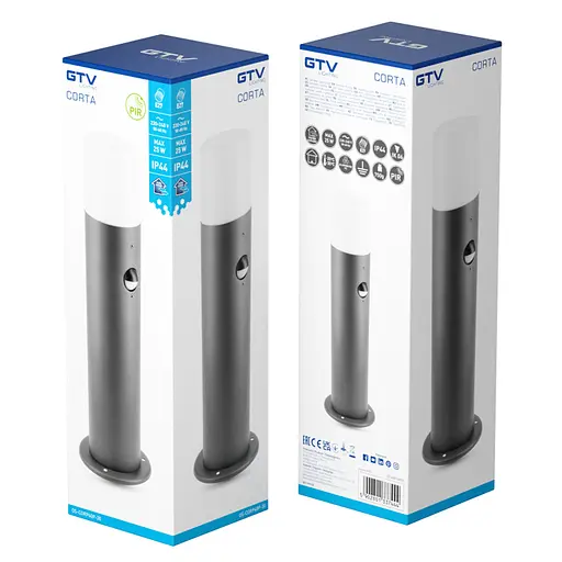 Світильник садовий з датчиком руху CORTA-P E27 IP44 40 см графіт | Line F | Арт. OS-CORP40P-30 - фото 3