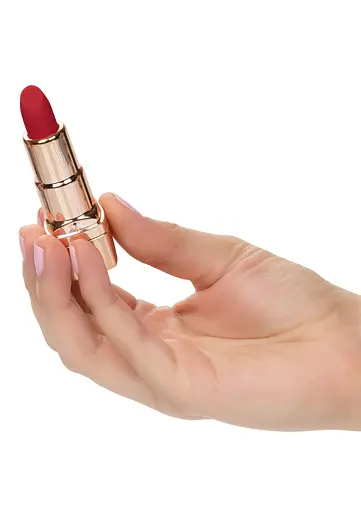 Вібратор для клітора CalExotics Hide Play Lipstick Recharge 7.5 см червоний - фото 5