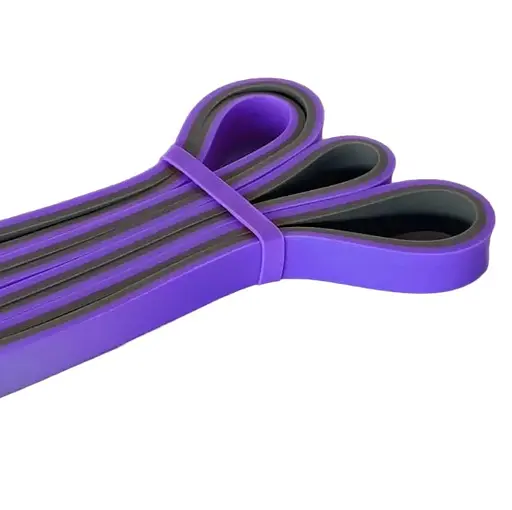 Гумка для фітнесу і кроссфіту PowerPlay 4116 Double Colors Фіолетово/Сіра (14-23 кг) (PP_4116_Purple_(14-23kg)) - фото 2