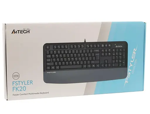 Клавіатура A4Tech Fstyler FK20 USB Grey (FK20 (Grey)) - фото 4