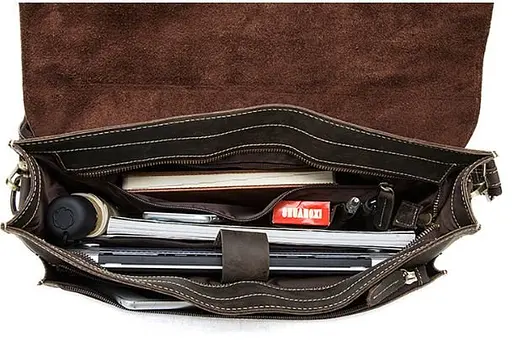 Кожаный портфель мужской Vintage 39х29х7,5 см sum0012717 - фото 6