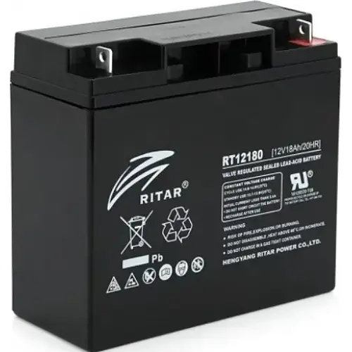 Акумулятор Ritar AGM RT12180BL5, Black Case, (12V 18.0Ah)