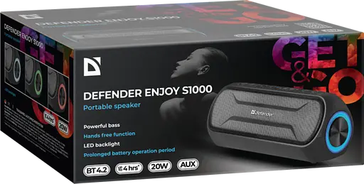 Портативная акустика Defender Enjoy S1000 Black (65688) - фото 4