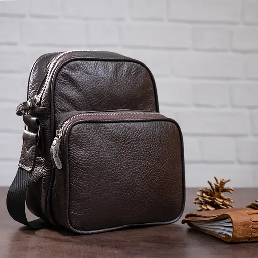 Сумка кожаная мужская SHVIGEL 20х23х7-11 см sum0012803 - фото 6