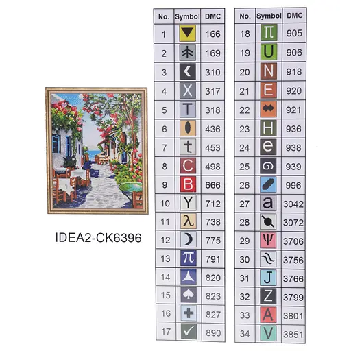 Набір з алмазною мозаїкою "Вуличка з кафе біля моря" 40*50 см, IDEA2-CK6396, ТМ "99IDEAS" - фото 6