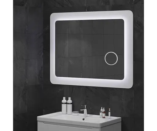 Дзеркало Sanwerk Ультра "Космо Zoom" 98x83 біле, з лінзою (ZU0000164) - фото 1