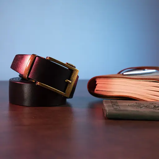 Ремінь шкіряний Vintage чоловічий 115х3,4 см acs0014926 - фото 7