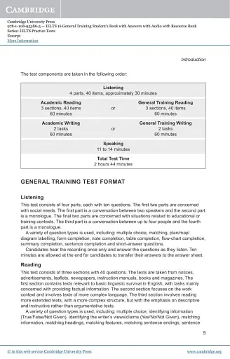 Cambridge Practice Tests IELTS 16 General with Answers, Downloadable Audio and Resource Bank - фото 4