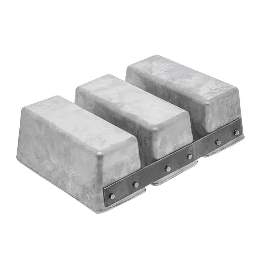 Форма тройная хлебная для выпечки маленьких буханок хлеба и кексов Л12 алюминий 24.5х16.5х7.2 см, Хлібпром Серый 81360 - фото 6