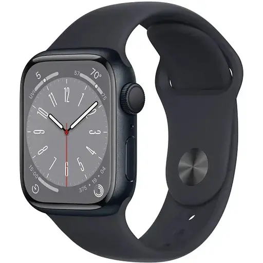 Apple Watch Series 8 GPS 41mm Midnight Aluminium with Midnight Sport Band MNP53 UA - фото 1