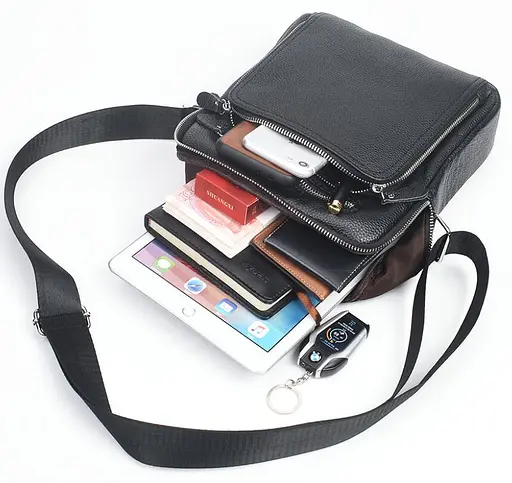 Сумка кожаная мужская Vintage 21х25х6 см sum0012520 - фото 5