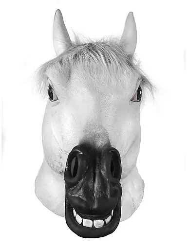 Маска GeekLand Белая Голова Лошади White Horse Head КМ 64.01 - фото 2