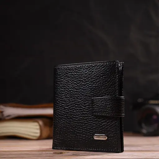 Мужской кожаный кошелек Canpellini 9.7х11х1 см acs0025726 - фото 7