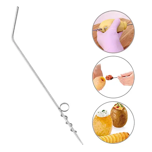 Нож для фаршировки картофеля, кабачков, моркови 20 см, Master Class Серый 81618 - фото 2