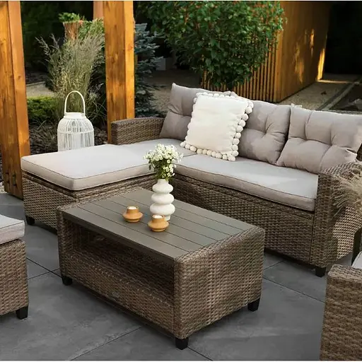 Комплект садових меблів Di Volio Dalmia бежевий/кремовий - фото 7