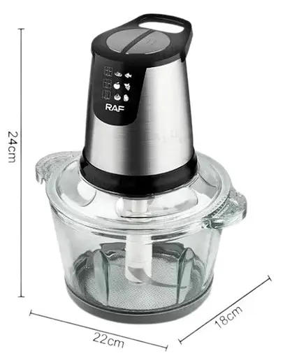 Универсальный кухонный измельчитель RAF R.7009B чоппер со стеклянной чашей 2л 800 Вт - фото 6