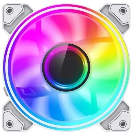 Вентилятор 120 мм GameMax Dual Ring Infinity белый 120х120х25 мм ARGB подсветка 1200 об/мин 30 дБ 3-pin/Molex/3-pin - фото 1