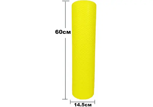 Массажный ролик EasyFit Foam Roller 60 см Желтый (EF-2032-Y) - фото 3