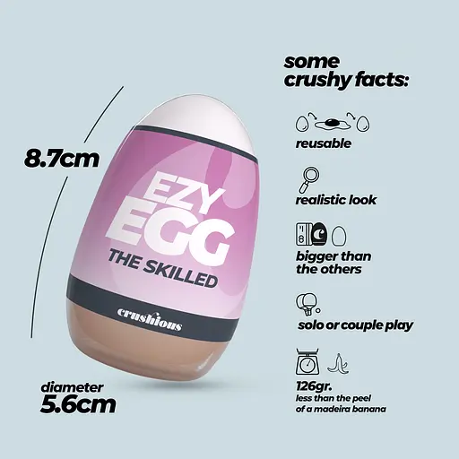 Інтимний мастурбатор Crushious Ezy Egg The Skilled 8.7 х 5.6 см - фото 9