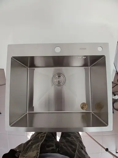 Кухонная мойка нержавейка 60x50 Platinum Handmade (сифон круглый, 3,0/0,8), Нержавеющая сталь - фото 1