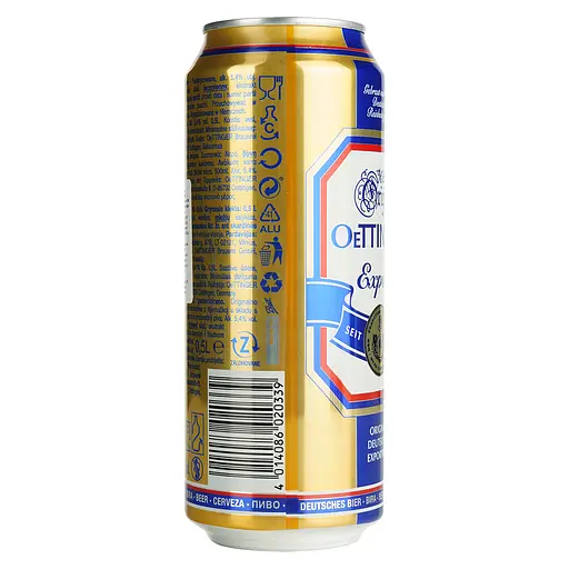 Пиво Oettinger Export світле 5.4% 0.5 л з/б (910700) - фото 4