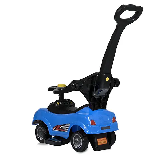 Каталка-толокар Bambi Racer M 5784-4 с родительской ручкой и музыкой, синий - фото 3