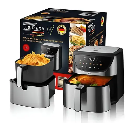 Мультипіч Zepline ZP-217 з двома тенами електрична 12л 4200 Вт Чорний/Сірий - фото 4