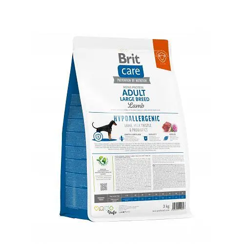 Сухой корм Brit Care Dog Hypoallergenic Adult Large Breed для собак крупных пород, гипоаллергенный с ягненком, 3 кг - фото 3