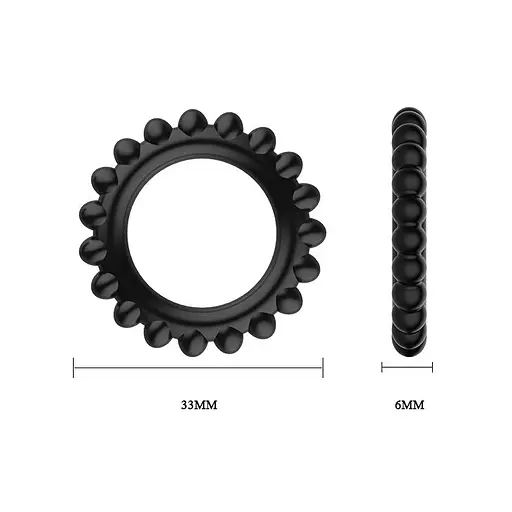 Набор эрекционных колец Baile Titan Cock Ring Set 3 шт. чёрный  - фото 4