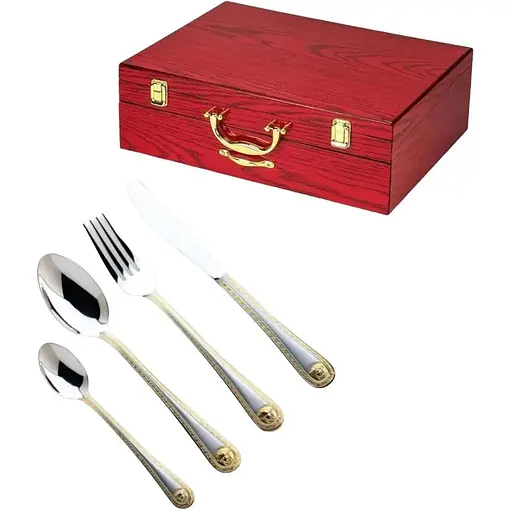 Набор столовых приборов Bachmayer Versace BM-7882 нержавеющая сталь на 12 персон в кейсе 72 предмета - фото 1